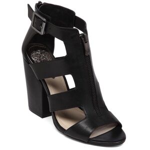 Vince Camuto Black Cutout Heeled Sandals